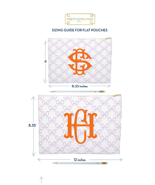 Canvas Zip Monogrammed Lavender with Chinoiserie Monogram