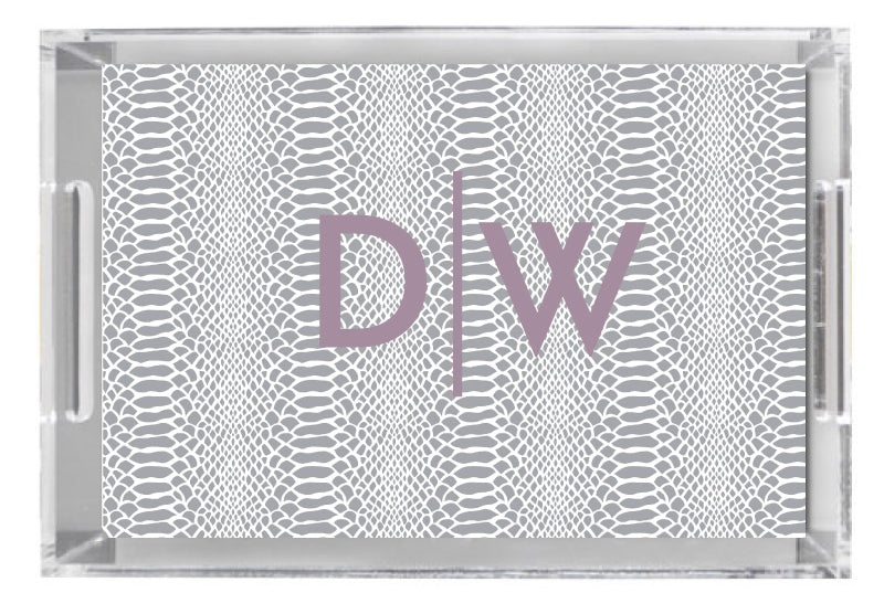 Lucite Tray - Loveshack inspired floral pink