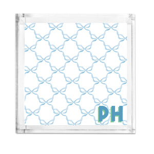 Lucite Tray - Preppy Loveshack inspired Preppy Blue Bows