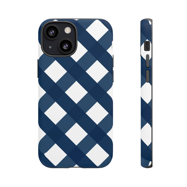 TOUGH Cases Pretty Printing X Beautycounter Limited Edition Case Gingham Plaid Navy