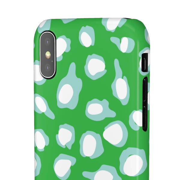 Chic Spots Green + Aqua Phone Case