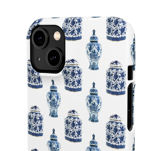 Chinoiserie Chic Blue and White Vase Preppy Phone Case