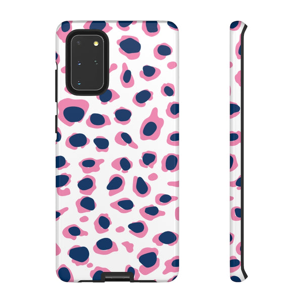 TOUGH Version Pretty Printing X Beautycounter Limited Edition Case Preppy Leopard Spots in Pink and Navy