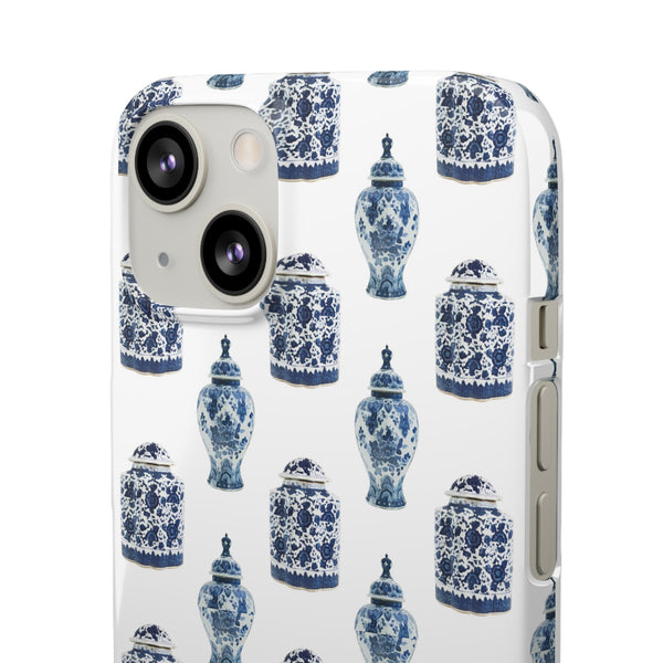 Chinoiserie Chic Blue and White Vase Preppy Phone Case