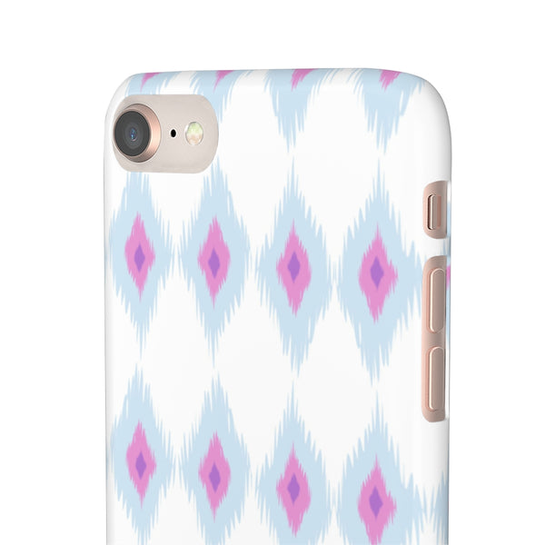 Chic Ikat Aqua + Pink Phone Case