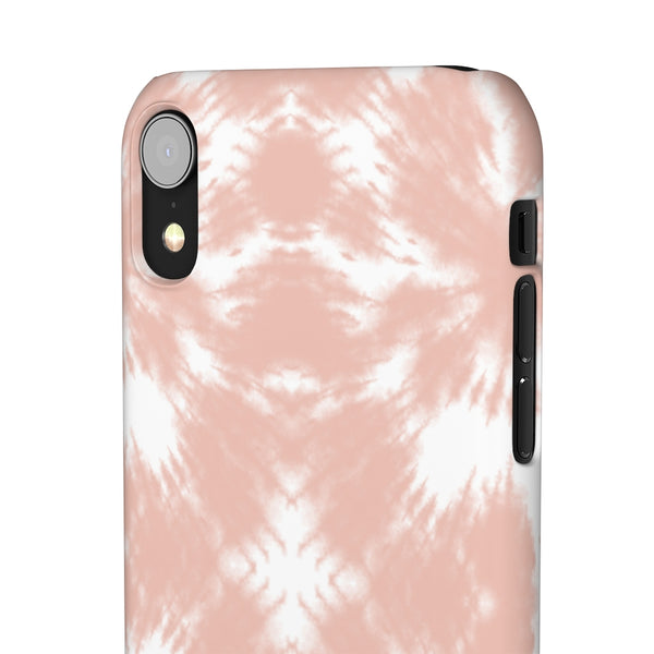 Tie Dye Shibori Blush + White Phone Case