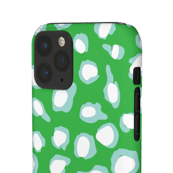 Chic Spots Green + Aqua Phone Case