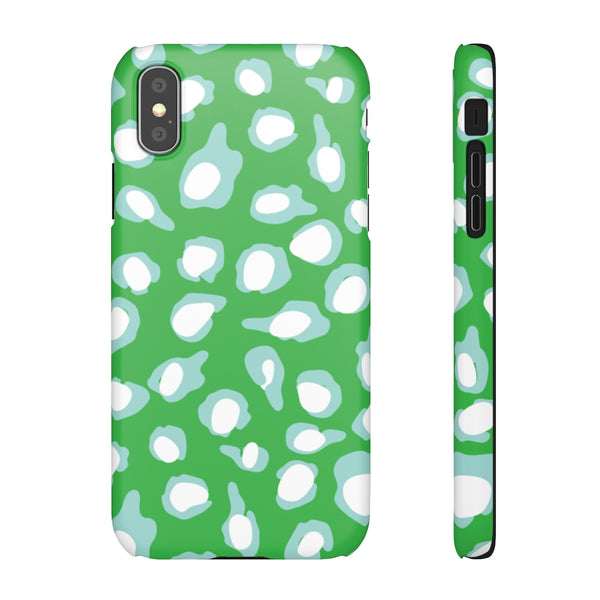 Chic Spots Green + Aqua Phone Case