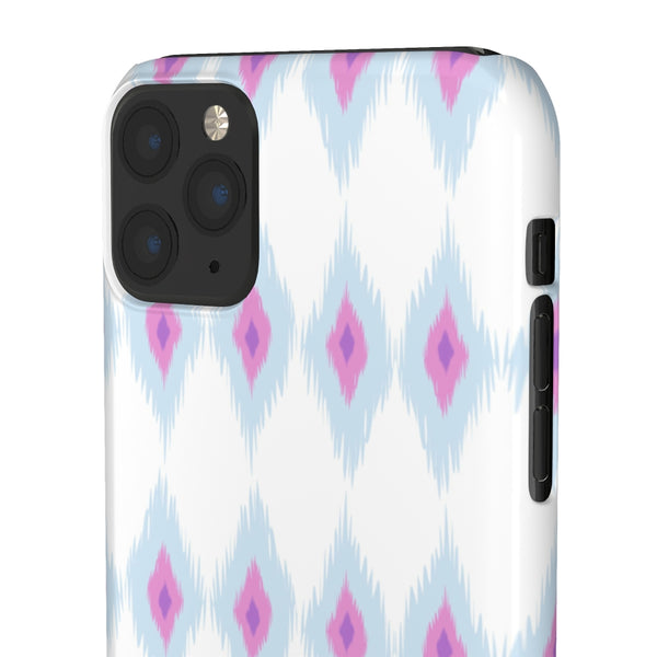 Chic Ikat Aqua + Pink Phone Case