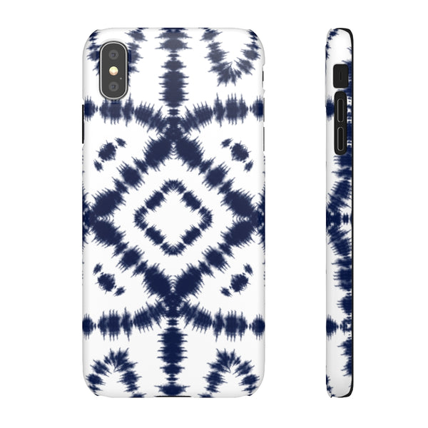 Shibori Navy + White Phone Case