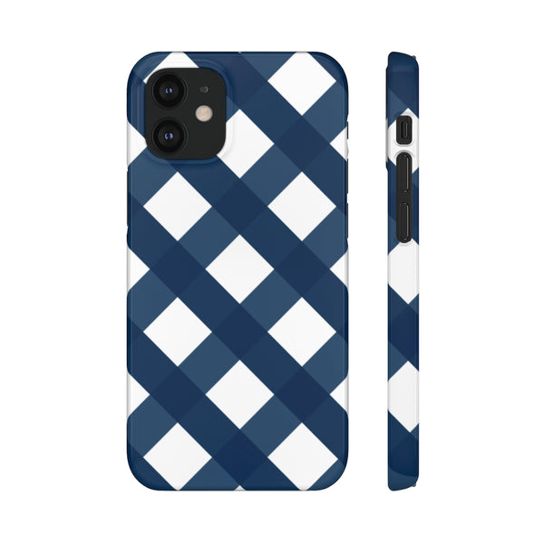 Ginghman Navy + White Blue Phone Case