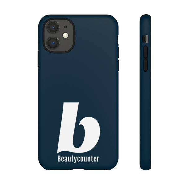 TOUGH Version Pretty Printing X Beautycounter Limited Edition Case Navy with White logo