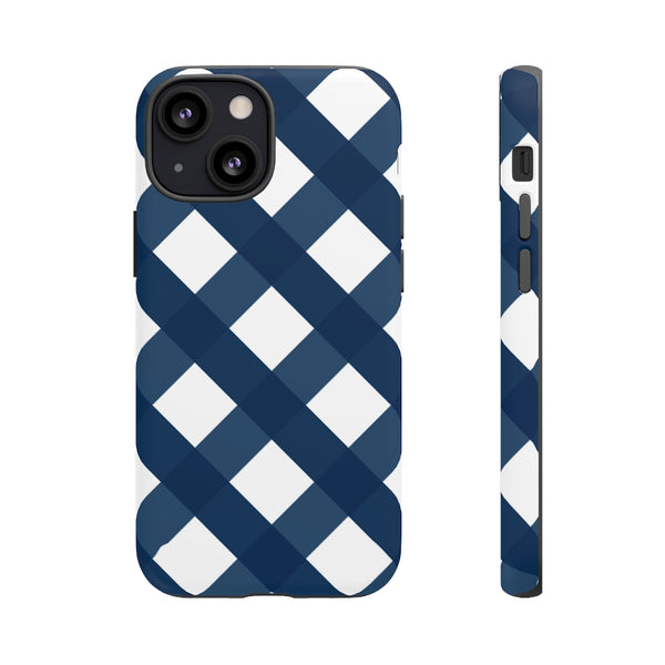 TOUGH Version Pretty Printing X Beautycounter Limited Edition Case Gingham Navy + White