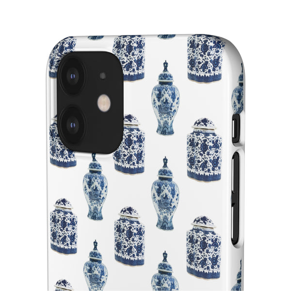 Chinoiserie Chic Blue and White Vase Preppy Phone Case