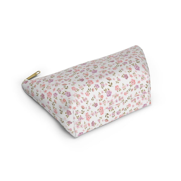 Preppy Floral Shabby Chic - Accessory Zip Pouch Available in Two Sizes