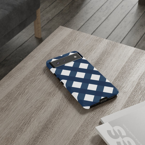 TOUGH Version Pretty Printing X Beautycounter Limited Edition Case Gingham Navy + White