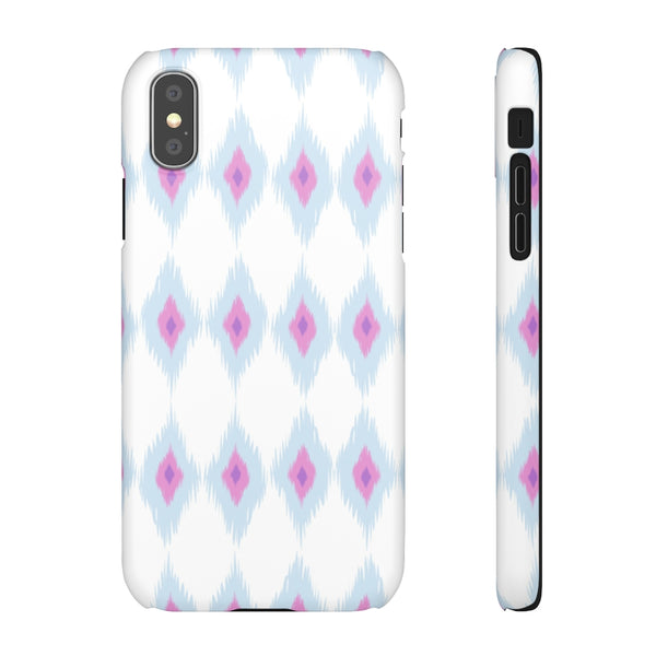 Chic Ikat Aqua + Pink Phone Case