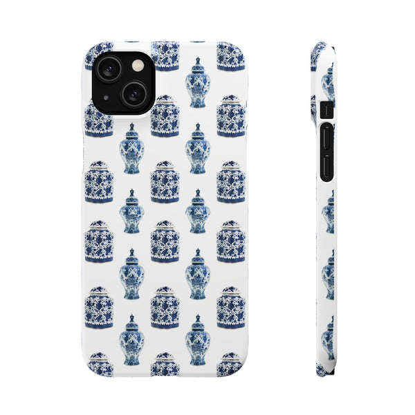 Chinoiserie Chic Blue and White Vase Preppy Phone Case