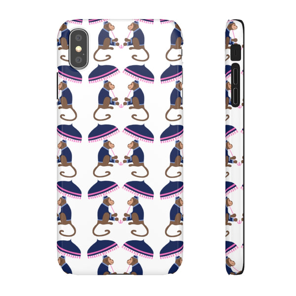 Monkey See Monkey Do Navy Phone Case