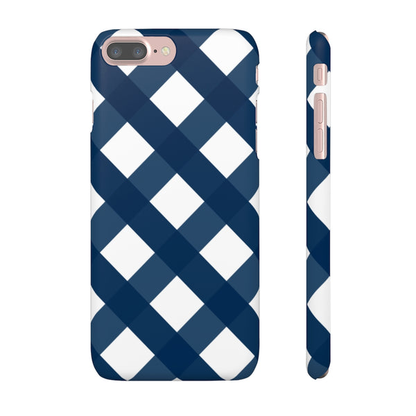 Ginghman Navy + White Blue Phone Case