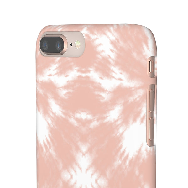 Tie Dye Shibori Blush + White Phone Case