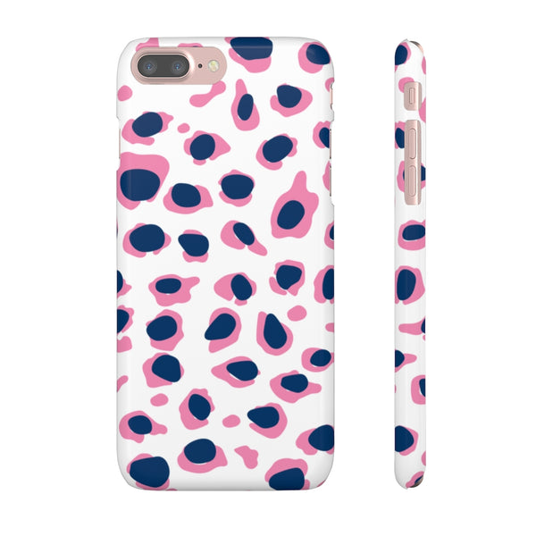 SLEEK Version Pretty Printing X Beautycounter Phone Case Preppy Leopard Navy + Pink Spots