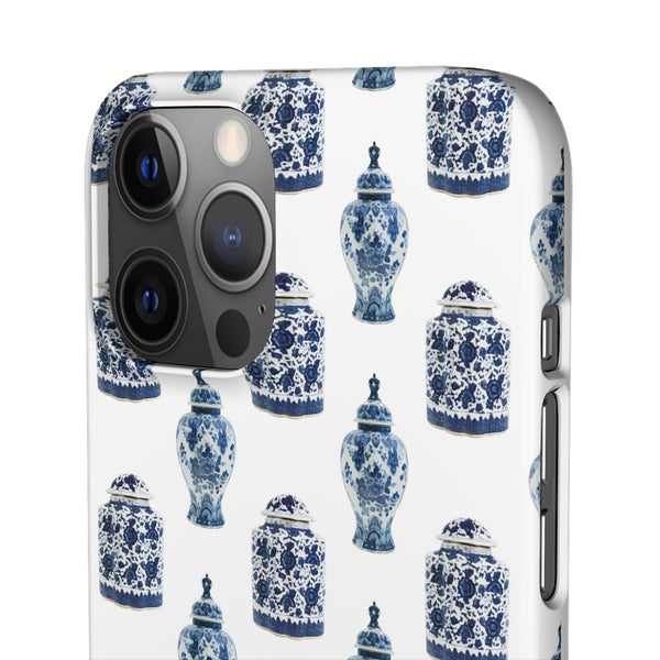 Chinoiserie Chic Blue and White Vase Preppy Phone Case