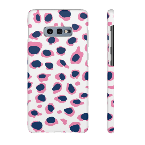 SLEEK Version Pretty Printing X Beautycounter Phone Case Preppy Leopard Navy + Pink Spots