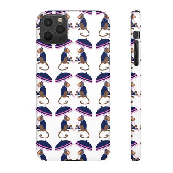 Monkey See Monkey Do Navy Phone Case