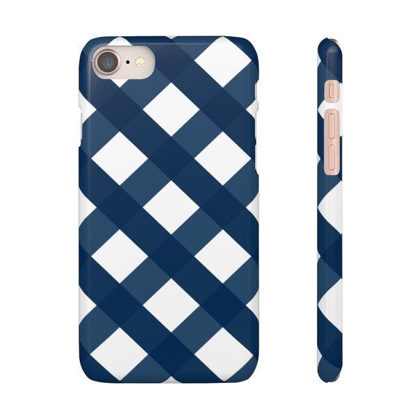 Ginghman Navy + White Blue Phone Case