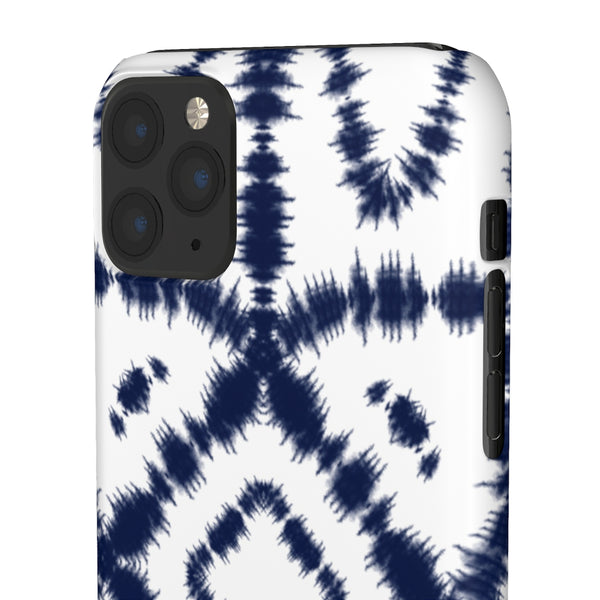 Shibori Navy + White Phone Case