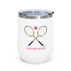 12oz hot & cold insulated tumbler Overserved Tennis gift