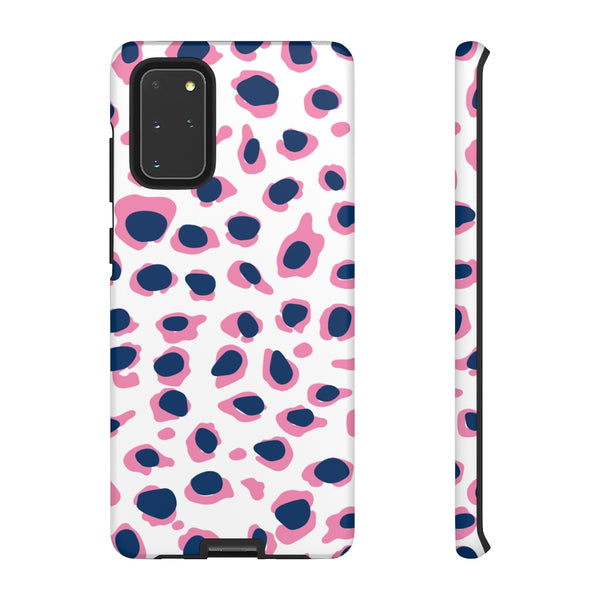 TOUGH Version Pretty Printing X Beautycounter Limited Edition Case Preppy Leopard Spots in Pink and Navy