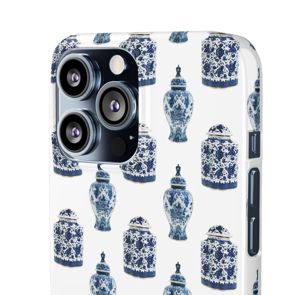 Chinoiserie Chic Blue and White Vase Preppy Phone Case