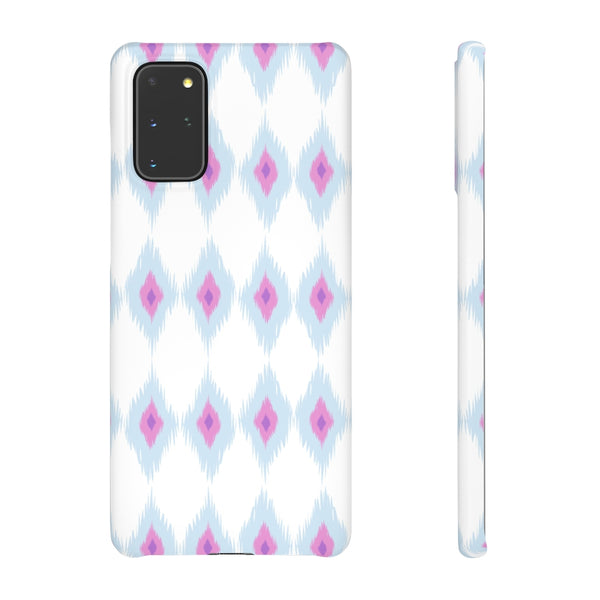 Chic Ikat Aqua + Pink Phone Case