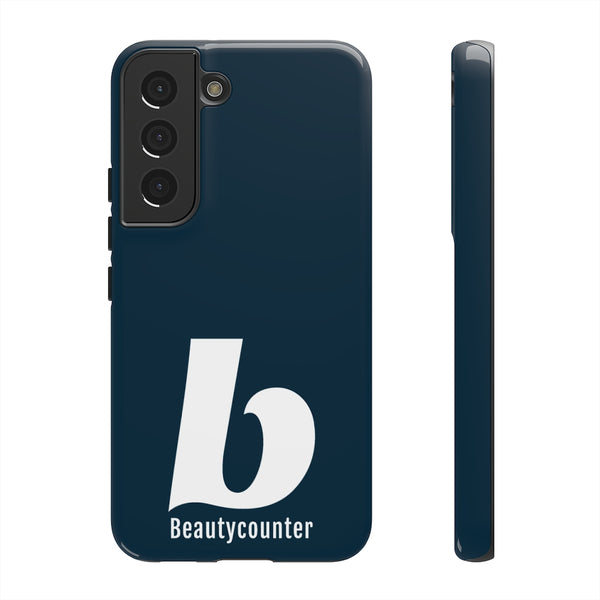 TOUGH Version Pretty Printing X Beautycounter Limited Edition Case Navy with White logo