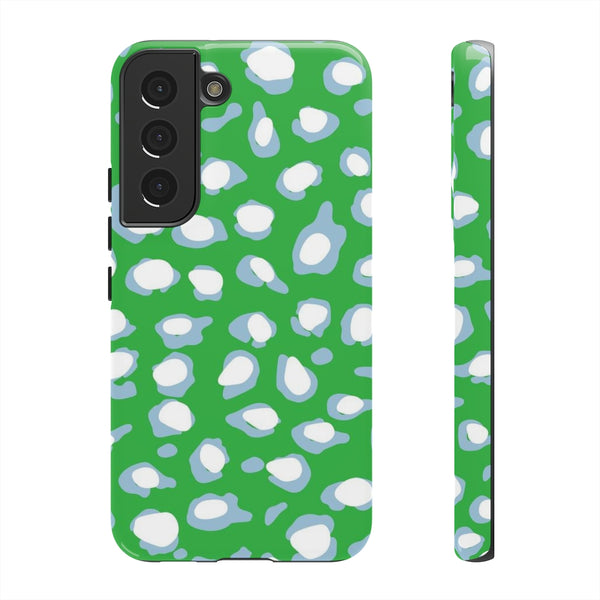 TOUGH Cases Pretty Printing X Beautycounter Limited Edition Case Preppy Leopard Spots Green