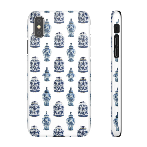 Chinoiserie Chic Blue and White Vase Preppy Phone Case