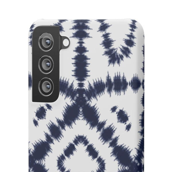Shibori Navy + White Phone Case