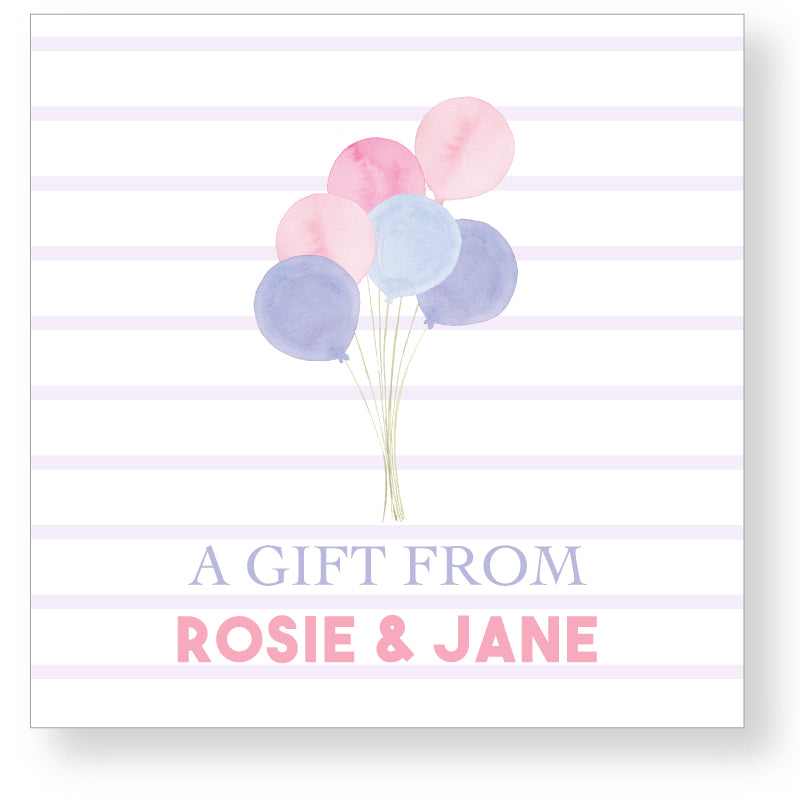 Gift Sticker Watercolor Balloons
