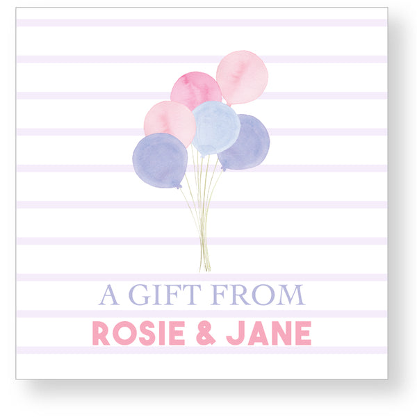 Gift Sticker Watercolor Balloons