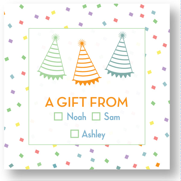 Gift Sticker Party Hats
