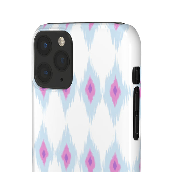 Chic Ikat Aqua + Pink Phone Case