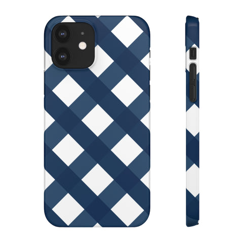 Ginghman Navy + White Blue Phone Case