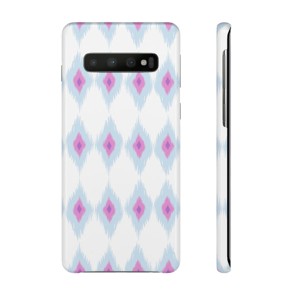 Chic Ikat Aqua + Pink Phone Case