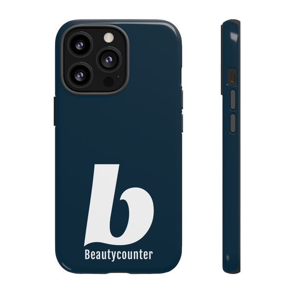 TOUGH Version Pretty Printing X Beautycounter Limited Edition Case Navy with White logo