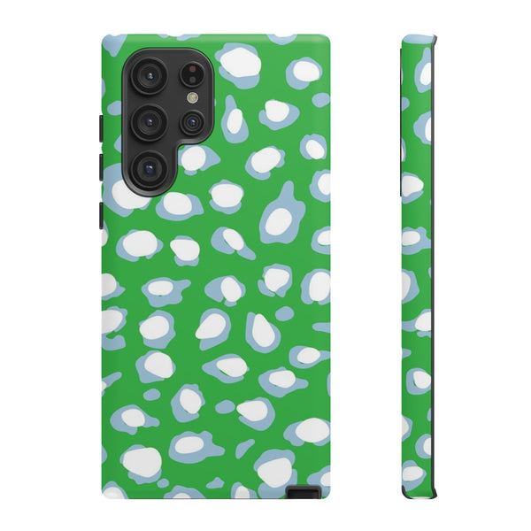 TOUGH Cases Pretty Printing X Beautycounter Limited Edition Case Preppy Leopard Spots Green