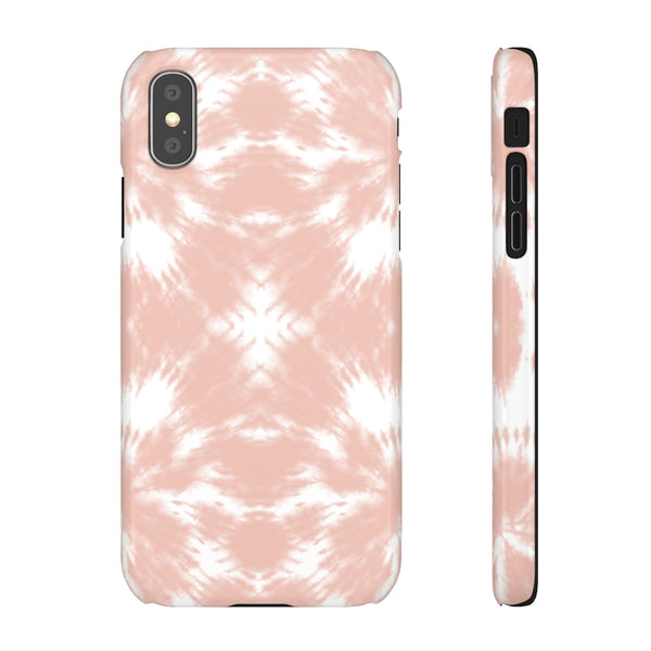 Tie Dye Shibori Blush + White Phone Case