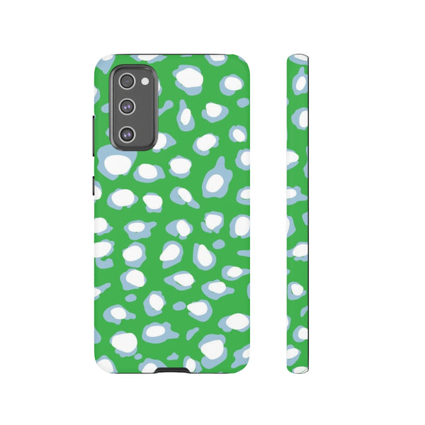 TOUGH Cases Pretty Printing X Beautycounter Limited Edition Case Preppy Leopard Spots Green