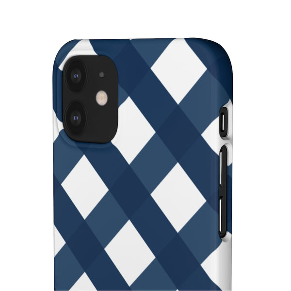 Ginghman Navy + White Blue Phone Case